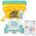 Fancy Feast Classic Collection Broths Variety Pack Complement Wet Food + Tidy Cats Free & Clean Unscented Clumping Clay Cat Litter