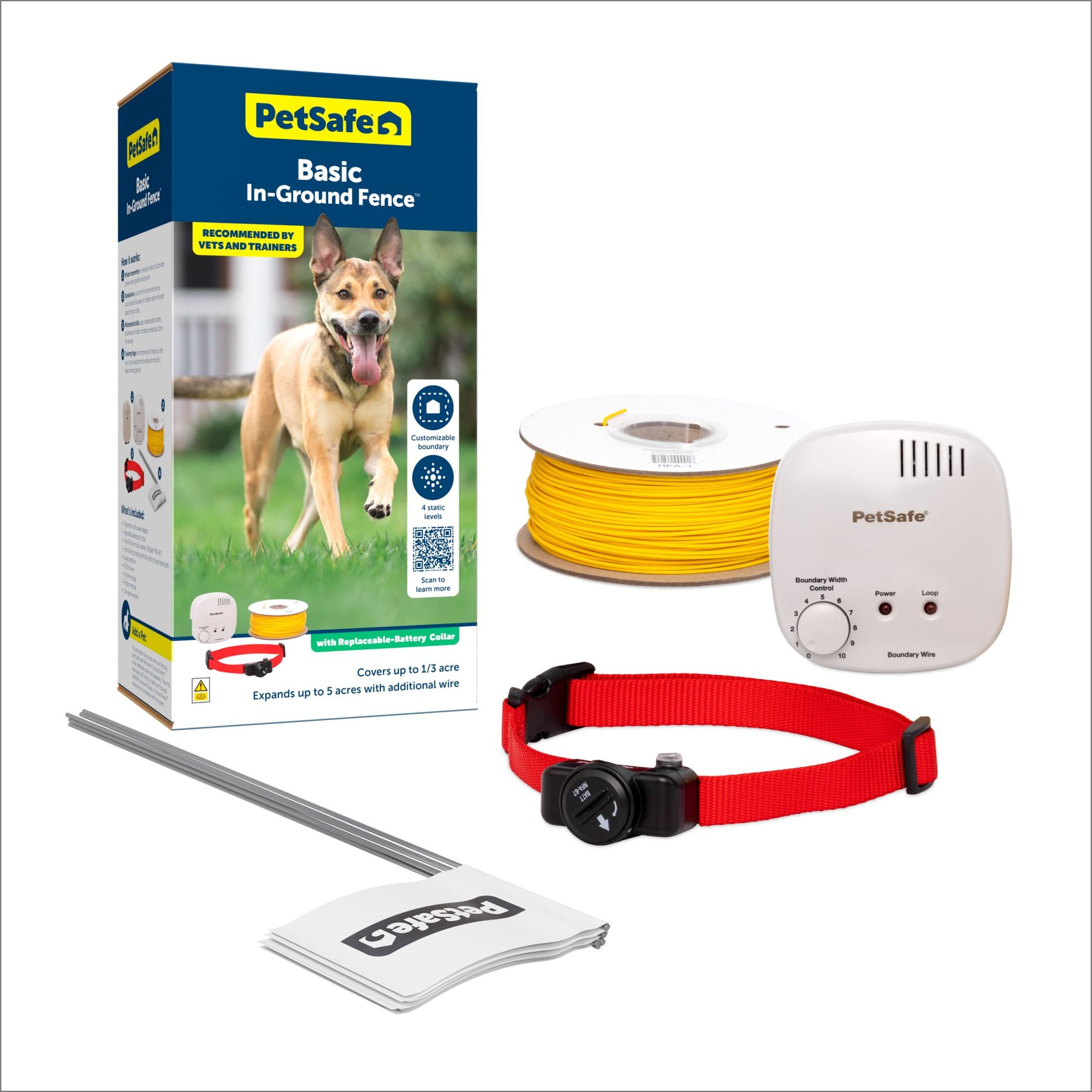 Premier Pet Wireless Fence for Dogs: .5 Acre Adjustable Circular