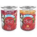 Purina ONE SmartBlend Tender Cuts in Gravy Chicken & Brown Rice Entree + Tender Cuts in Gravy Beef & Barley Entree Canned Dog Food