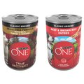 Purina ONE SmartBlend True Instinct Classic Ground with Real Turkey & Venison Canned Dog Food + Classic Ground Beef & Brown Rice Entree Canned Dog Food