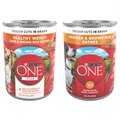 Purina ONE SmartBlend Tender Cuts in Gravy Lamb & Brown Rice Entree + Tender Cuts in Gravy Chicken & Brown Rice Entree Canned Dog Food