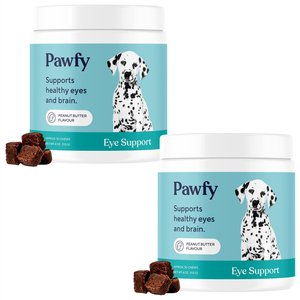 Pawfy Eye Support Peanut Butter Flavor Supplement for Dogs, 60 count