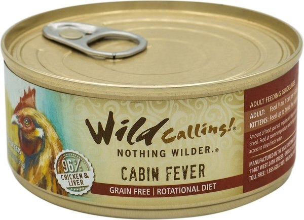 Wild Calling Cabin Fever Chicken Recipe Grain Free Adult Canned Cat Food