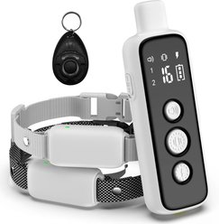 Bousnic Waterproof Rechargeable Long Remote Range Dog Shock Collar, Grey
