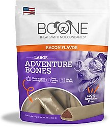 Boone Big Adventure Bones Bacon & Pumpkin Dog Chew Treats, 18-oz bag
