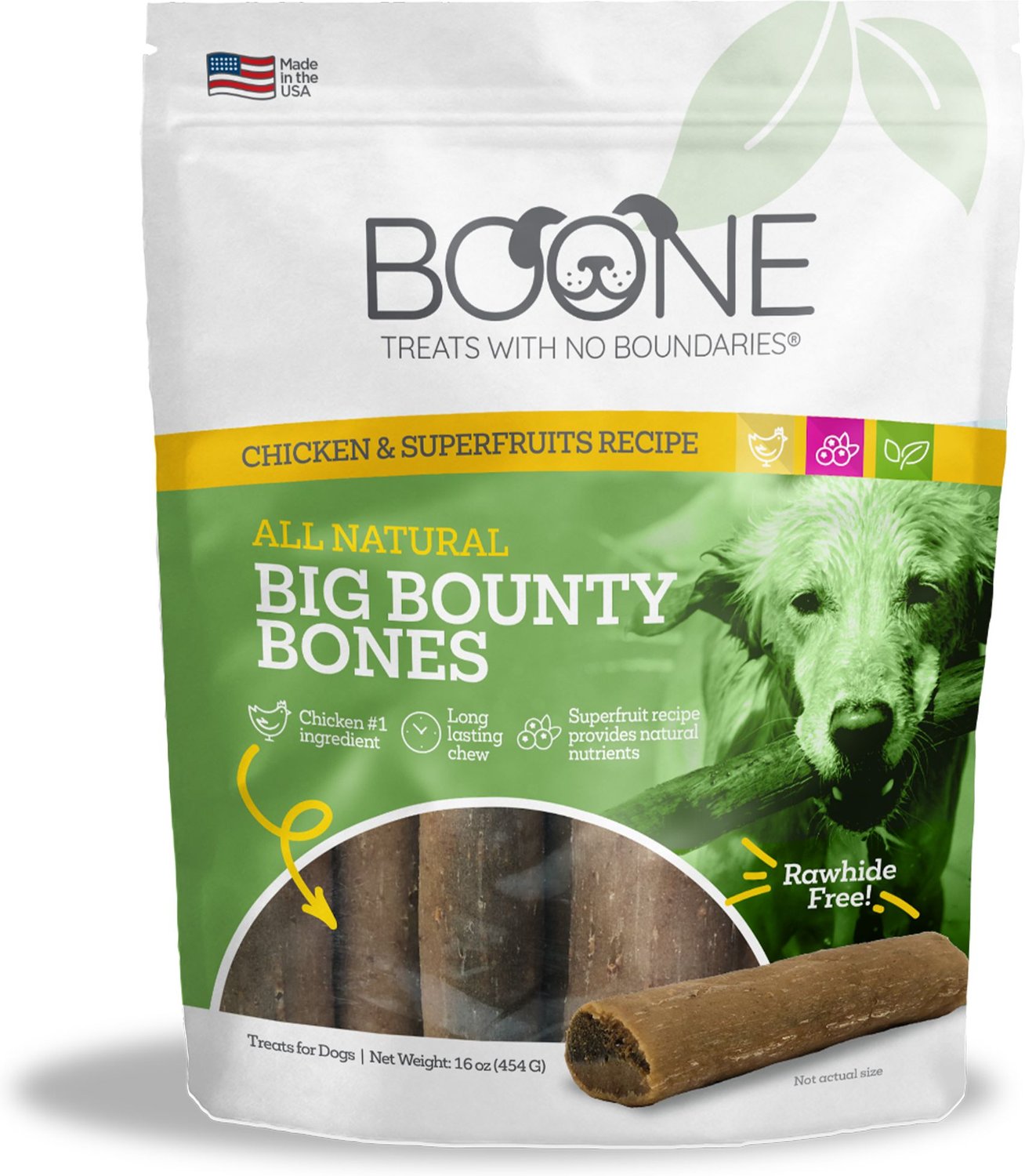 BOONE Bounty Large Bones Dog Treats, 16oz bag