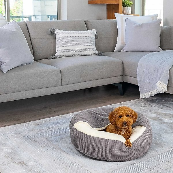 Best Friends by Sheri Cozy Cuddler Mason Microfiber Hooded Blanket Cat & Dog Bed, Grey, 23-in x 23-in slide 1 of 4