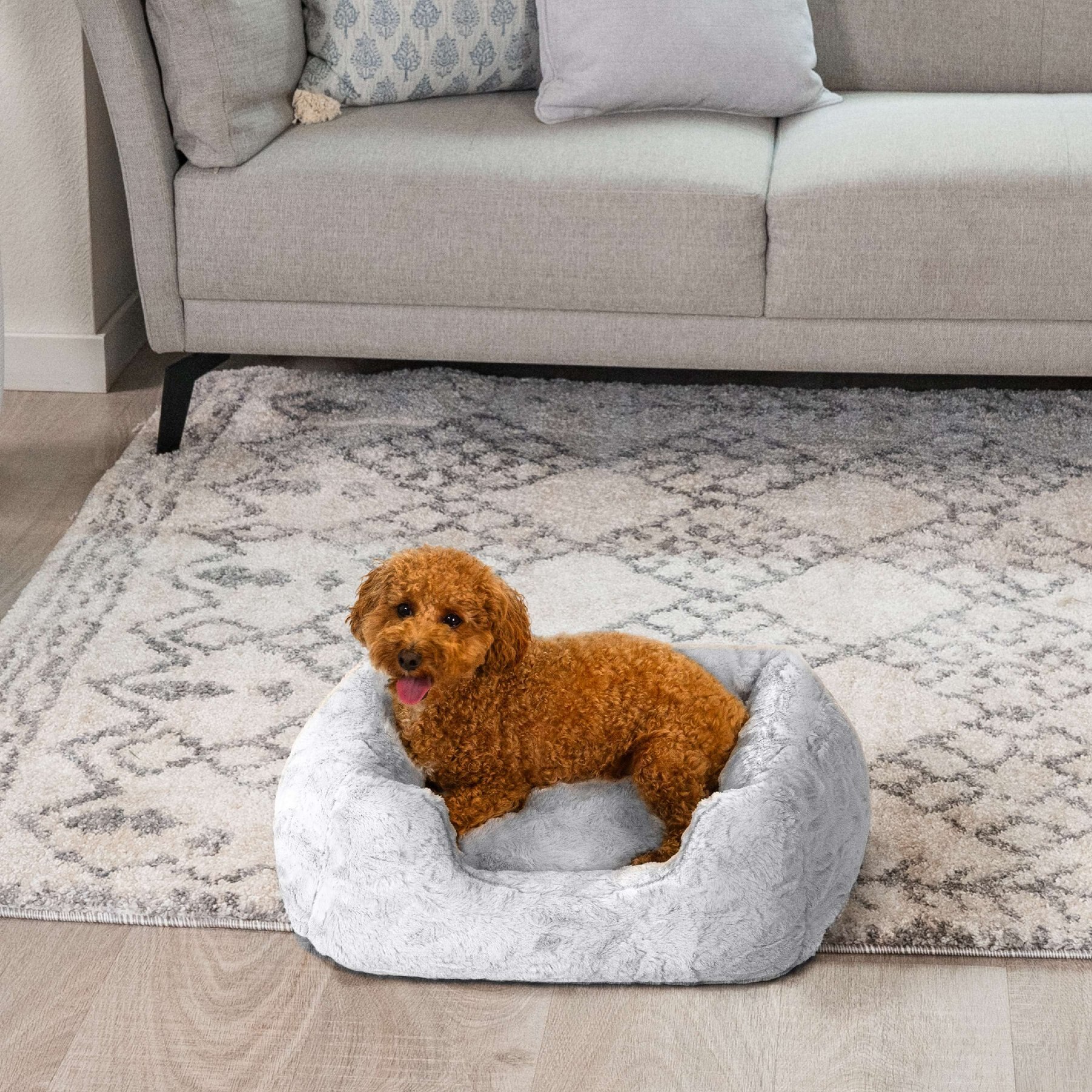 BuddyRest Comfort Deluxe Memory Foam Large Dog Bed - Fathom Gray