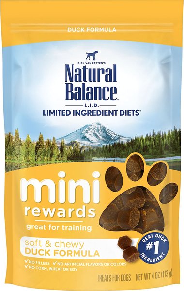 Natural Balance Limited Ingredient Diets Mini-Rewards Duck Formula Dog Treats, 4-oz bag slide 1 of 8