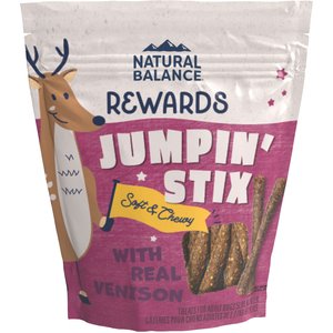 Natural Balance Limited Ingredient Diets Jumpin’ Stix Venison & Sweet Potato Formula Dog Treats, 4-oz bag
