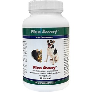 Flea Away Flea & Tick Oral Treatment for Dogs & Cats, 100 Chewable Tablets