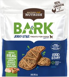 Rachael Ray Nutrish Bark Jerky-Style Peanut Butter & Bacon with Real Chicken Dog Treat, 28-oz pouch