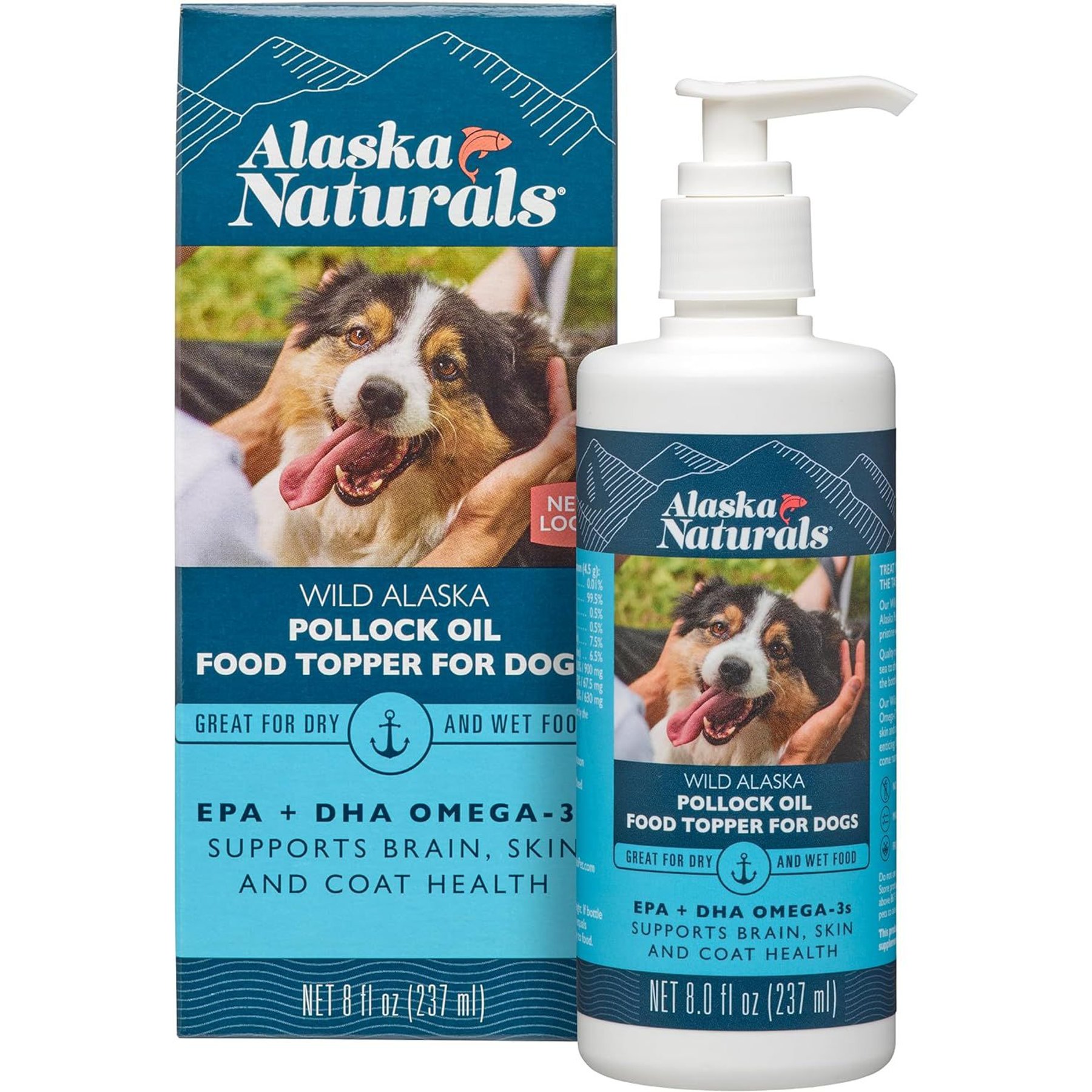 ALASKA NATURALS Wild Alaskan Pollock Oil Liquid Dog Supplement 8 oz bottle Chewy