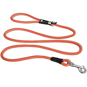 Curli Stretch Comfort Dog Leash, Sun Orange, Medium