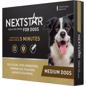 NextStar Flea & Tick Spot Treatment for Medium Dogs, 23-44 lbs, 1 Dose (1-mos. supply)