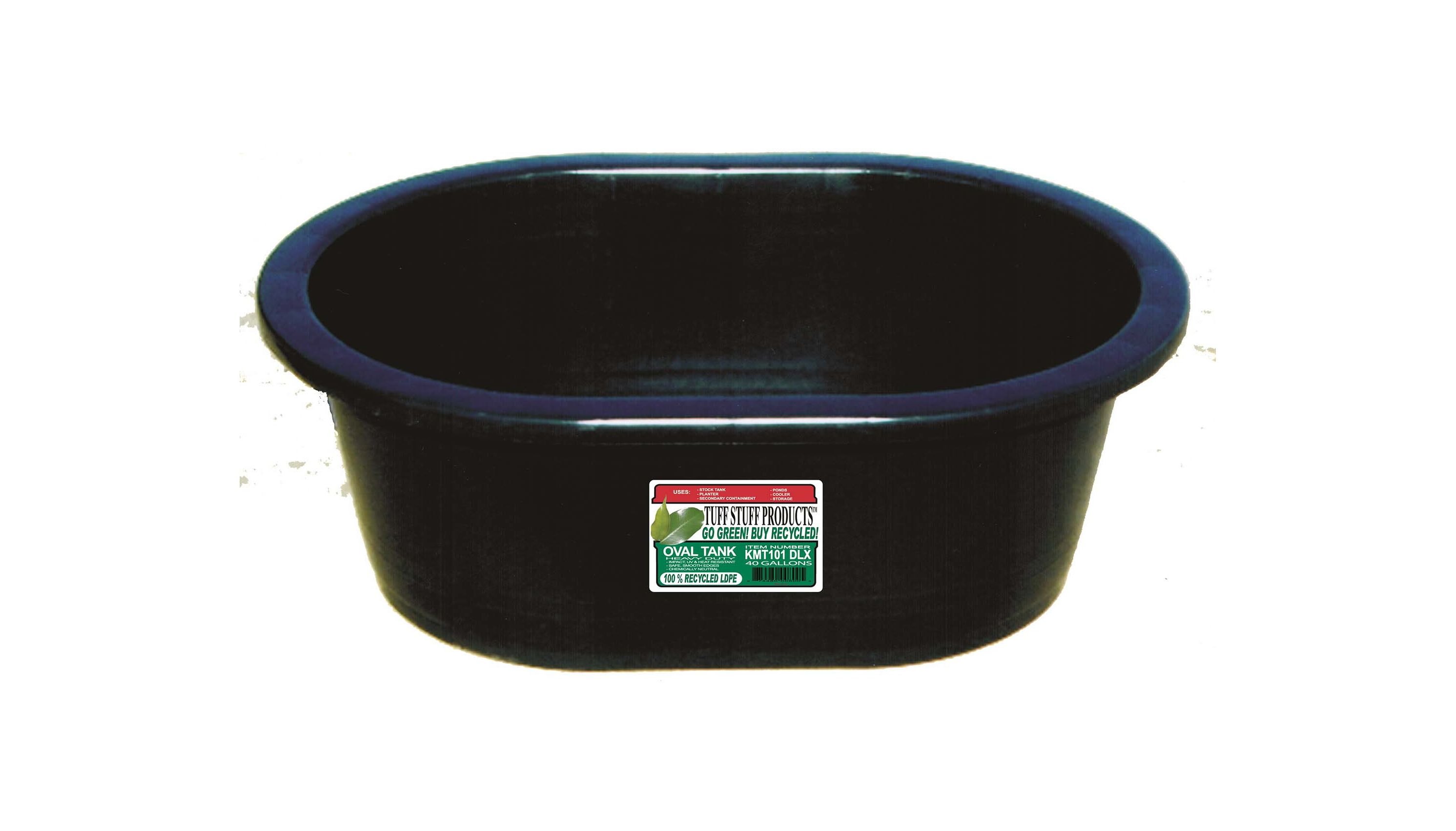 Super Duty Oval Tank Deluxe Farm Animal Feeder, 40-gal