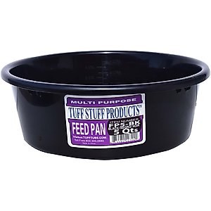 Tuff Stuff Products Feed Pan Farm Animal Feeder, 5-qt, Black