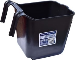 Tuff Stuff Products Heavy Duty Square Hookover Fence Hook Farm Animal Feeder, 14-qt, Black
