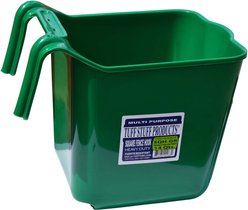 Tuff Stuff Products Heavy Duty Square Hookover Fence Hook Farm Animal Feeder, 14-qt, Green