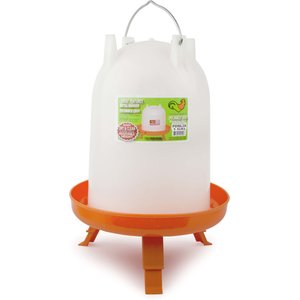 Tuff Stuff Products Poultry Drinker Nest with Foldable Legs Farm Animal Feeder, 1-gal