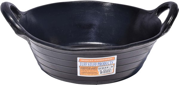 3 Pack Of 3 Gallon 12 Quart Rubber Feed Pans With Handles Livestock