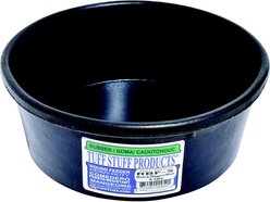 Tuff Stuff Products Rubber Round Farm Animal Feeder, 5-qt