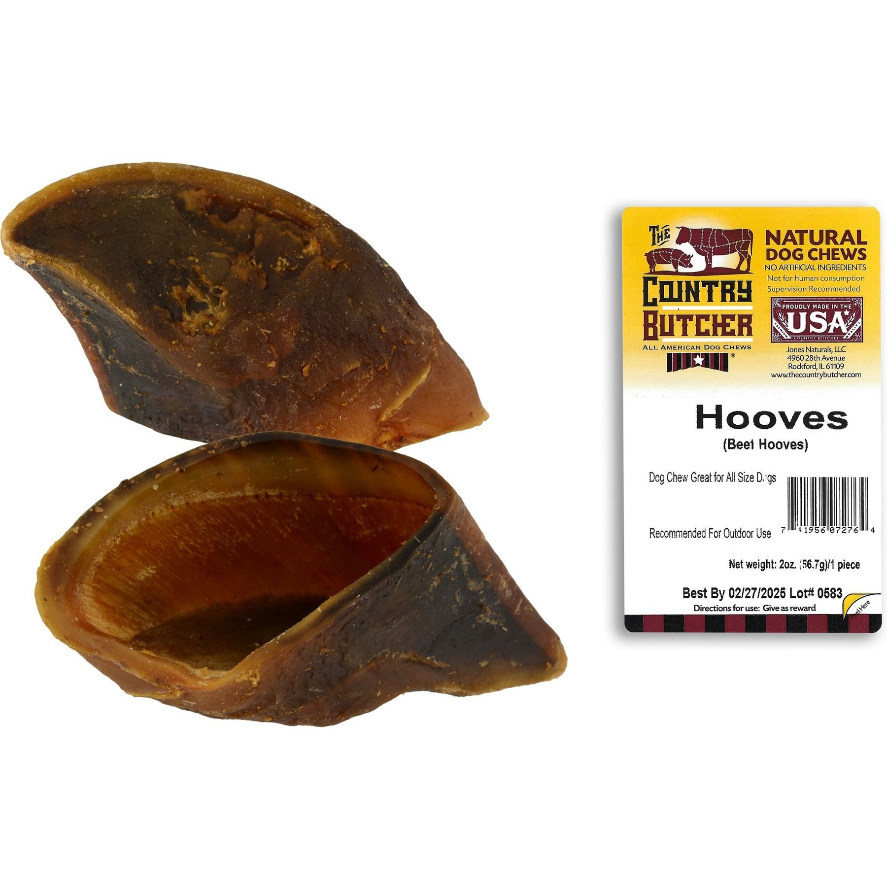 THE COUNTRY BUTCHER Beef Hooves Dog Treats, 30 count