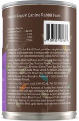 Nature's Logic Canine Rabbit Feast All Life Stages Grain-Free Canned Dog Food, 13.2-oz, case of 12 slide 2 of 8