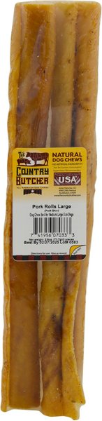 The Country Butcher Pork Roll Dog Treats, Large, 2 count