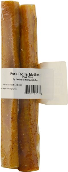 The Country Butcher Pork Roll Dog Treats, Medium, 2 count
