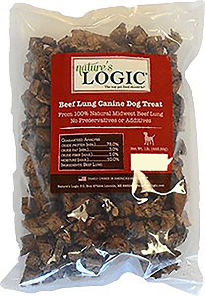 Nature's Logic Beef Lung Dehydrated Dog Treats, 1-lb bag slide 1 of 8