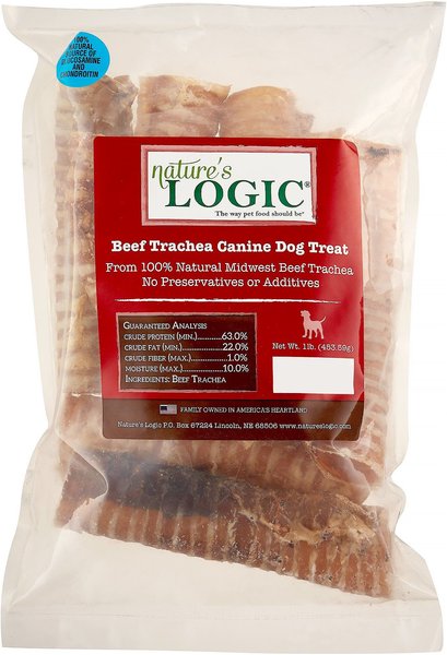 Nature's Logic Beef Trachea Dog Treats, 1-lb bag slide 1 of 8