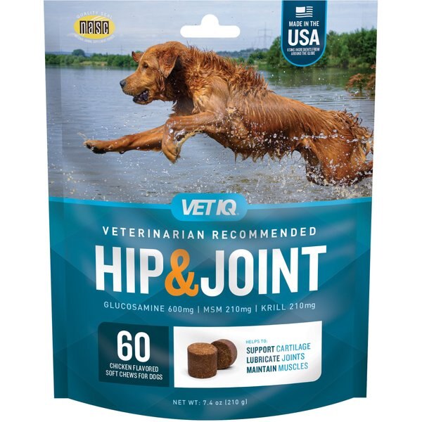 VETIQ Hip & Joint Soft Chew Joint Supplement for Dogs, 60 Count