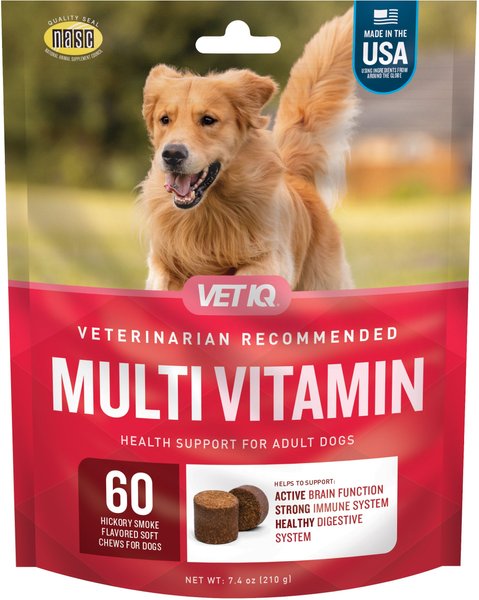 VetIQ Hickory Smoke Flavor Soft Chew Multivitamin for Dogs, 60 count slide 1 of 7