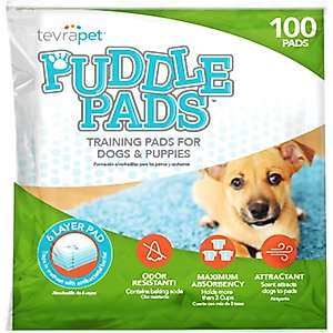 TevraPet Puddle Dog Potty Pads, 100 count