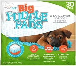 TevraPet Big Puddle Dog Potty Pads, X-Large, 30 count