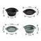 Show in main carousel: Jespet & GOOPAWS Silicone Non-Skid Travel Cat & Dog Bowl, 2 count, Black/Grey slide 5 of 7