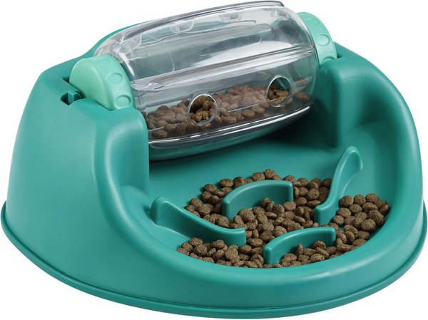 Nina Ottosson by Outward Hound Spin N' Eat Dog Food Puzzle Feeder, Green slide 1 of 7