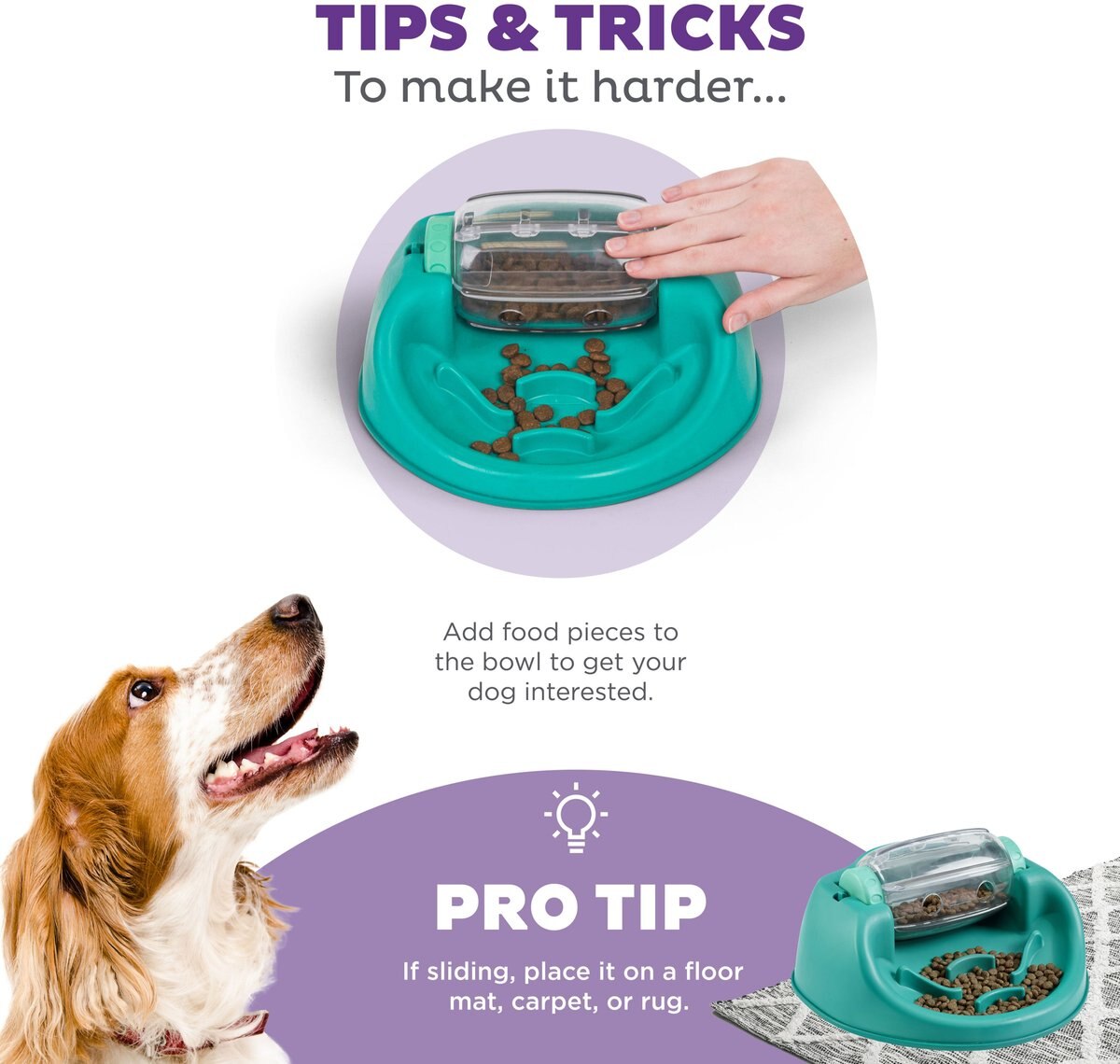 NINA OTTOSSON BY OUTWARD HOUND Spin N' Eat Dog Food Puzzle Feeder