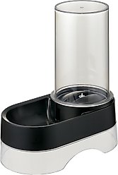 Richell Elevated Gravity Water Dispenser Dog & Cat Bowl, Black, 1-gal
