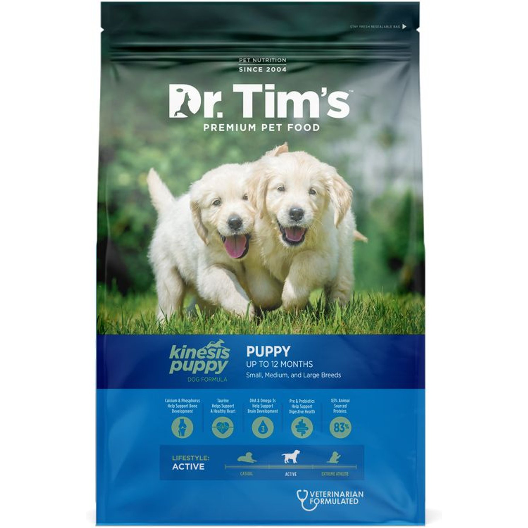 DR. TIM S Kinesis Puppy Formula Dry Dog Food 40 lb bag Chewy