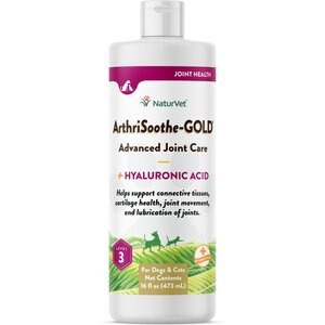 NaturVet Advanced Care ArthriSoothe-GOLD Liquid Joint Supplement for Cats & Dogs, 16-oz bottle