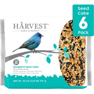 Harvest Seed & Supply Songbird Seed Cake Corn Free Bird Food, 6 count