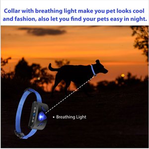 Petdiary B330 Static Rechargeable Dog Bark Collar, Black, Small
