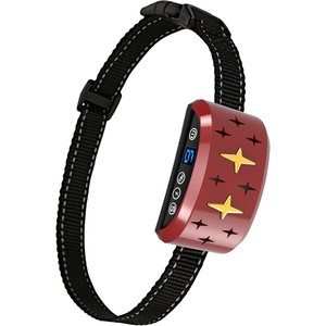 Petdiary B340 Rechargeable Dog Bark Collar, Small, Red