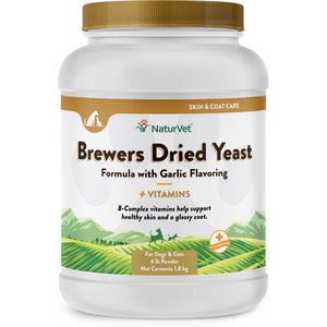 NaturVet Brewer's Dried Yeast with Garlic Powder Skin & Coat Supplement for Cats & Dogs, 4-lb
