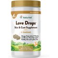 NaturVet Love Drops Plus Omegas Peanut Butter Flavored Chewable Tablets Skin & Coat Supplement for Cats & Dogs, 200 count