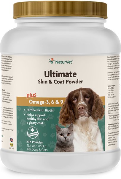 NATURVET Ultimate Powder Skin Coat Supplement for Cats Dogs 4