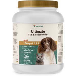 NaturVet Ultimate Powder Skin & Coat Supplement for Cats & Dogs, 4-lb