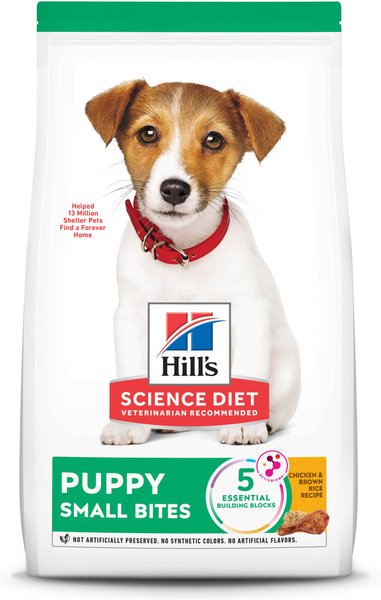 Hill's Science Diet Puppy Small Bites Chicken & Brown Rice Recipe Dry Dog Food, 12.5-lb bag slide 1 of 11